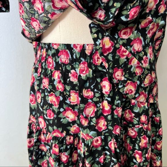 Vintage 80s Matching Floral Top & Skirt Set Small - Picture 4 of 7